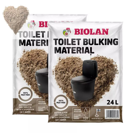 Neu: Biolan Spezial-Streu für Trocken- und Trenntoiletten, Vorratsgebinde 2x 24l