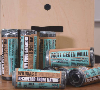 Wildbags - Campingtoiletten Beutel aus "wildem" Plastik – vermeidet Neuplastik - Set mit 30 Stück