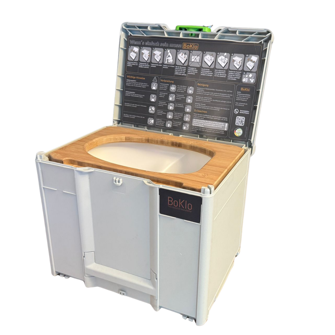BoKlo to Go Trenntoilette im Festool Systainer, sauberes Klo für Handwerker auf Baustellen, mobil und kompatibel